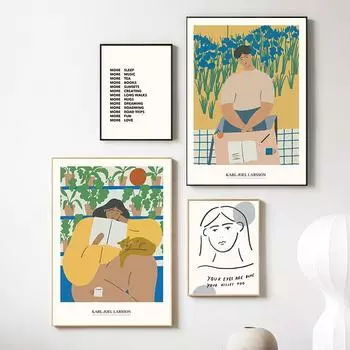 Абстрактная летняя зеленая художественная живопись, плакаты и принты, подарки художника, музей, натюрморт, художественные картины на холсте, декор для гостиной 21cm30cm NoFrame