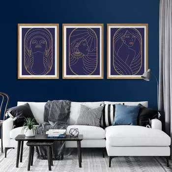 Абстрактная линия рисунка на холсте, современная зеленая минималистичная картина, настенное искусство, домашний декор, постер и принт для гостиной 21cm30cm No Frame