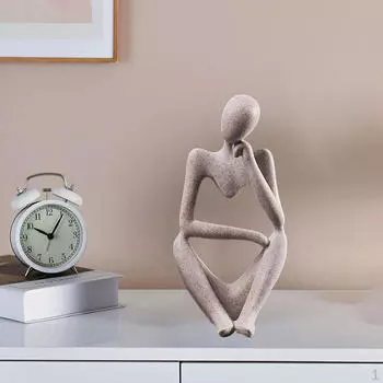 Абстрактная настольная скульптура в стиле мыслителя, коллекционные фигурки, декор для книжной полки, подарок на день рождения Thinking left