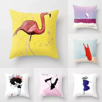 Абстрактная наволочка с животным принтом для спальни, гостиной, домашнего декора, подушка 40x40cm