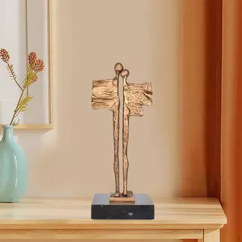 Абстрактная пара влюбленных статуя скульптура ремесло современный домашний декор настольная мебель входной шкаф золотой