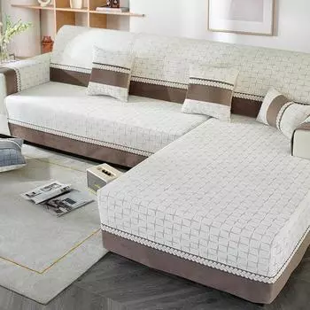 Абстрактная подушка для дивана Синель Простой чехол для дивана Универсальный тканевый кожаный диван Высококачественный чехол для дивана Полотенце 70*70