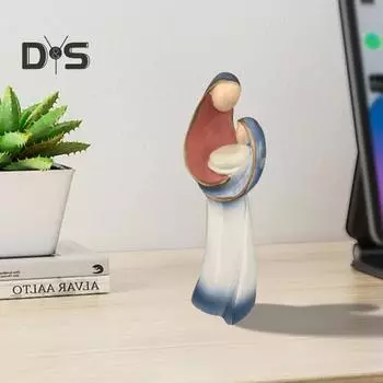 Абстрактная рождественская статуэтка из смолы «Святое семейство», статуя Иосифа, Девы Марии, скульптура «Рождение Иисуса», украшение для домашнего офиса, орнамент A