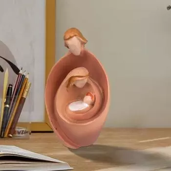 Абстрактная рождественская статуэтка из смолы «Святое семейство», статуэтка Иосифа, Девы Марии, рождение A