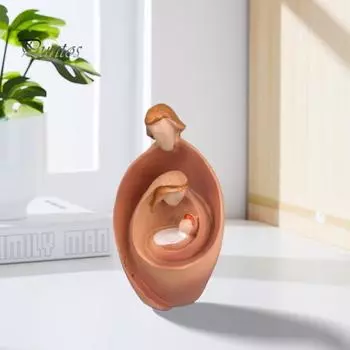 Абстрактная рождественская статуэтка из смолы «Святое семейство», статуя Иосифа, Девы Марии, скульптура «Рождение Иисуса», украшение для домашнего офиса, орнамент A