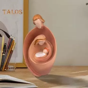 Абстрактная рождественская статуэтка из смолы «Святое семейство», статуя Иосифа, Девы Марии, скульптура «Рождение Иисуса», украшение для домашнего офиса, орнамент A