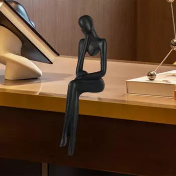 Абстрактная скульптура из смолы мыслителя для современного домашнего декора Left Thinking