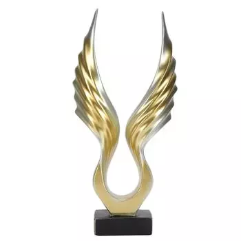 Абстрактная скульптура крыла, современная инновационная легкая роскошная абстрактная статуя крыла из смолы для домашнего проживания