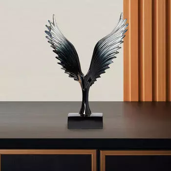 Абстрактная скульптура крылатая статуя эстетическая расширяющаяся коллекция фигурок для гостиной спальни серый