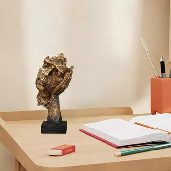Абстрактная скульптура лица Элегантный акцент домашнего декора Sandstone Color