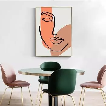 Абстрактная современная девушка, холст, картина, постер и принт, минималистский стиль, настенная картина для гостиной, спальни, прохода, домашний декор 21*30cm