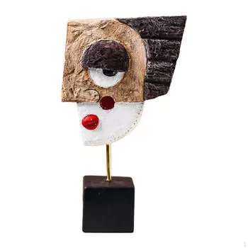 Абстрактная статуя из смолы, ремесла, скульптура, орнамент, художественное украшение для офиса и дома 21x11.5x5cm