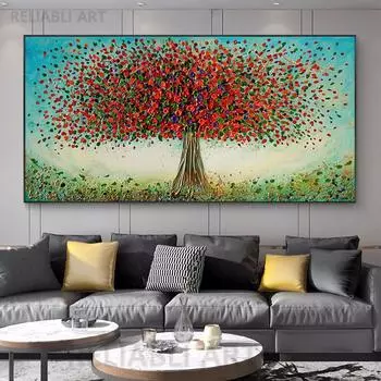 Абстрактная текстура дерева, картина с принтом на холсте, красные, желтые, розовые холсты с изображением дерева и принты для декора гостиной, Cuadros 20cm40cm NoFrame