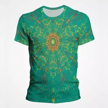 Абстрактная визуальная психоделическая винтажная мужская футболка, летние повседневные футболки с короткими рукавами, большие уличные футболки для мужчин XS