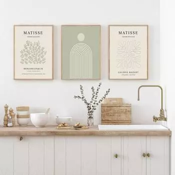 Абстрактная женская растительная линия, холст, картина, Анри Матисс, винтажный постер и принт, настенные художественные картинки для украшения гостиной 21cm30cm NoFrame