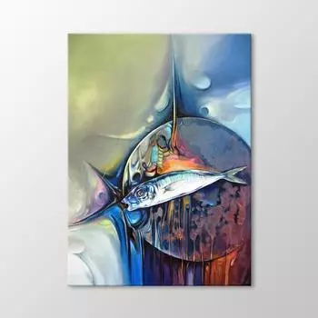 Абстрактная Живопись Рыбы