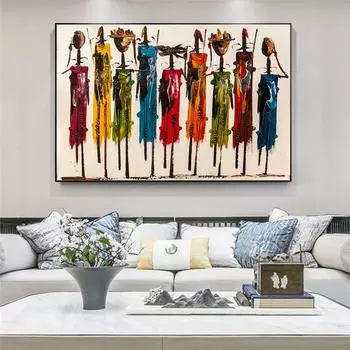 Абстрактное африканское искусство, женские картины на стене, художественные плакаты и принты, современные граффити, настенные художественные картинки для декора гостиной 20x30cm