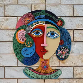 Абстрактное человеческое лицо настенная скульптура искусство декор домашний фон художественное произведение интерьер подвесной