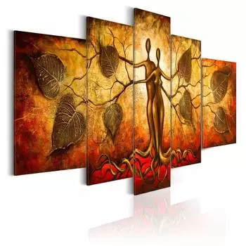 Абстрактное дерево любви для пары, 5 шт., настенное искусство, холст, HD постеры, живопись для гостиной, спальни, домашний декор, фотографии, украшения 20x35 20x45 20x55cm