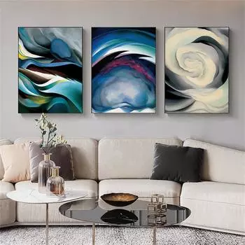 Абстрактное граффити, облако и цветок, холст, печать плакатов, настенная живопись для гостиной 21cm30cm NoFrame