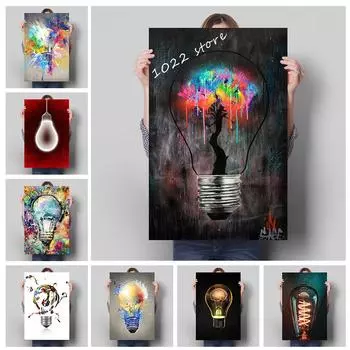 Абстрактное граффити световая картина постер холст картина печать куадрос настенное искусство украшение фреска для современного домашнего декора без рамки 21*30cm No Frame