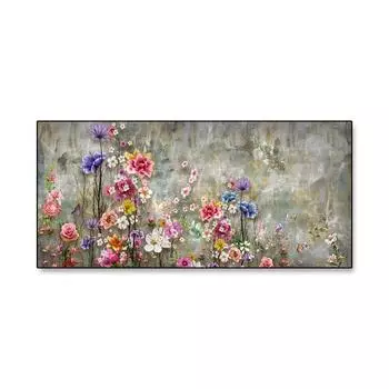 Абстрактное искусство, красочный цветок, холст, картина, настенное искусство, весеннее дерево, цветочные постеры, принты для гостиной, спальни, декор, Cuadros, без рамки 20*40cm