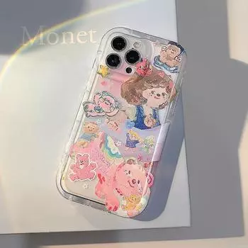 Абстрактное искусство масляной живописи Маленькая девочка Мягкий чехол для телефона из ТПУ для iPhone 11 12 13 14 Pro Max 14 Plus 14 Pro 13 Pro 12 Pro Прозрачный противоударный чехол iPhone 14 Pro Max