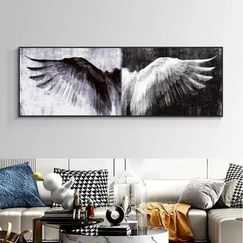 Абстрактное искусство масляной живописи Плакат Художественная картина маслом Украшение гостиной Креативные линии 20cm40cm NoFrame