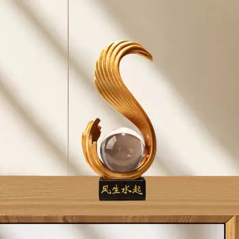 Абстрактное искусство Статуя из смолы Художественная скульптура Современная статуэтка фэн-шуй Настольное украшение для офиса