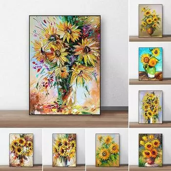 Абстрактное Ван Гог Подсолнух, настенный художественный постер, Моне, винтажная фреска, современный домашний декор, картины на холсте, принты, украшение для гостиной 21x30cm No Framed