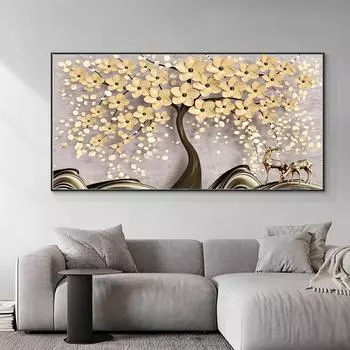 Абстрактные 3D белые цветы холст картина современные плакаты с скандинавскими растениями и принты настенная художественная картина для гостиной домашний декор 20x40cm