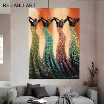 Абстрактные африканские женские фигурки, холст, живопись, плакаты и принт, настенное искусство для гостиной, домашний декор, без рамки 21*30cm