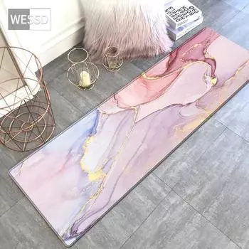 Абстрактные акварельные розовые ковер для спальни для девочек, прикроватные коврики для спальни, кухонный коврик для гостиной, ковер 40x60cm
