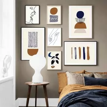 Абстрактные Бохо природа бежевый современный Радужный настенный художественный холст картины постеры печатает фотографии для гостиной украшения дома 21x30cm No Framed