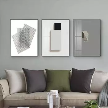 Абстрактные черно-белые полосы, холст, живопись, модные постеры и принты, домашний декор, художественные настенные панно для гостиной, спальни 21cm30cm NoFrame