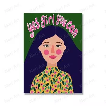 Абстрактные цветы с рисунком вазы в богемном стиле для девочек, скандинавское настенное искусство, холст, живопись, постеры и принты для гостиной, украшения дома, без рамки 21*30cm