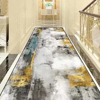 Абстрактные длинные ковры современные бытовые коридорные ковры гостиничные домашние прихожие коврики для прихожей противоскользящие коврики для холла и вестибюля моющиеся 60x200cm 23.6x78in