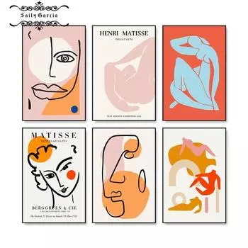 Абстрактные фигурки Анри Матисса, обнаженный постер и принты, настенная живопись на холсте для гостиной, современный домашний декор, фотографии 21*30cm