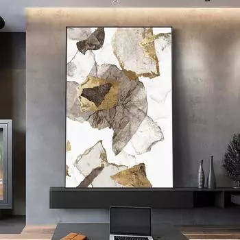 Абстрактные интерьерные картины, золотые поп-настенные художественные пейзажи, холст, постер и принты, картина для украшения прохода в гостиную 21*30cm