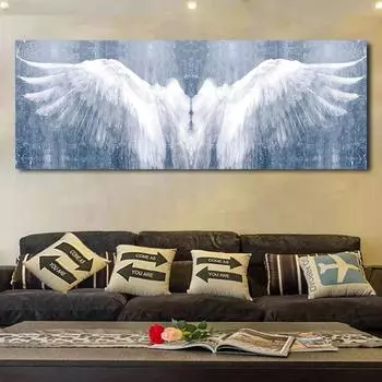 Абстрактные картины на холсте Крылья ангела Настенное искусство Постеры и принты на холсте Картины с крыльями для гостиной Домашний декор Cuadros 40x120cm