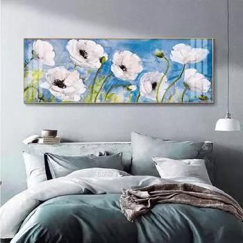 Абстрактные красочные цветочные пейзажи, холст, живопись, постеры и принты, настенные художественные фотографии, спальня, гостиная, домашний декор, без рамки 20*40cm