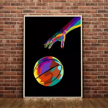 Абстрактные Красочные Граффити Спорт Скейтборд Регби Печатный Холст Картина Баскетбол Поп-Арт Плакат Комната Мальчика Украшение Дома Без Рамки 21*30cm