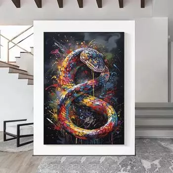 Абстрактные лев, тигр, леопард, слон, жираф, печать плакатов для гостиной, домашний декор, граффити, животное, холст, живопись, настенное искусство, без рамки 21*30cm