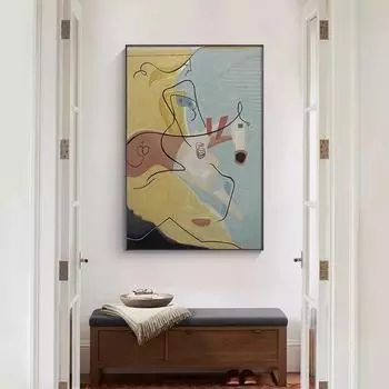 Абстрактные линии Пикассо Знаменитые гравюры и постеры Картины на холсте Минималистские настенные картины для гостиной Домашний декор Без рамки 21*30cm No Frame