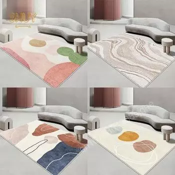Абстрактные линии роскошный ковер большой площади простые стильные коврики для украшения дома гостиная гостиная нескользящий коврик машинная стирка 30x50cm-12x20in