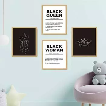 Абстрактные линии женский постер HD печать холст картины слова английские вдохновляющие цитаты украшения дома комнаты фотографии 21cm30cm NoFrame