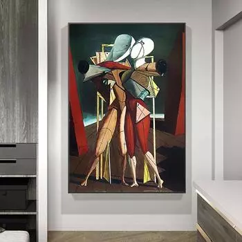 Абстрактные люди, современная мода, холст, живопись, настенные художественные постеры и печать, скандинавская картина для декора гостиной, без рамы 21x30cm No Frame