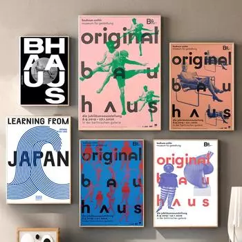 Абстрактные оригинальные картины на холсте в стиле Баухаус, выставка, архитектурные геометрические постеры и принты, настенные художественные фотографии, украшение для дома и комнаты 21x30cm No Frame