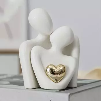 Абстрактные пары обнимаются, керамические миниатюры, фигурка, люди, любовь, скульптура, шкаф Style 5