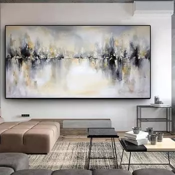 Абстрактные пейзажи на холсте, красочные настенные картины, скандинавские принты и постеры, современная гостиная, офис, украшение дома, без рамки 20*40cm No Frame